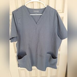 Scrub Top Mandala Plus Sz2XL Gray Pockets